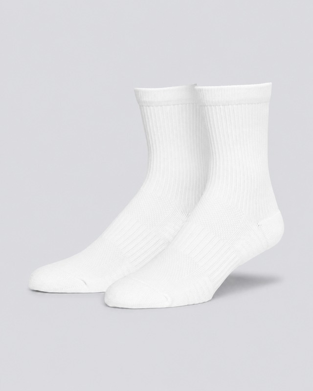 White Grounding Socks clean front detail
