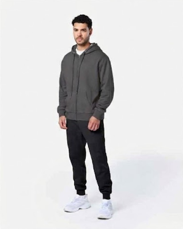 Hoodie Reset gray fit guide model
