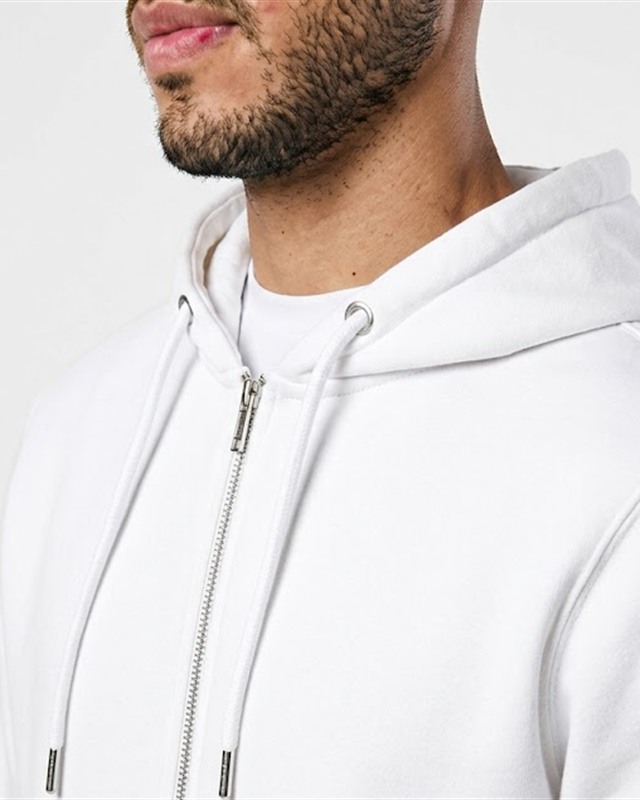Hoodie Reset in White front detail